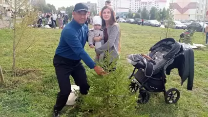 В Нижнекамске при поддержке СИБУРа семьи с детьми высадили новую аллею - НТР 24