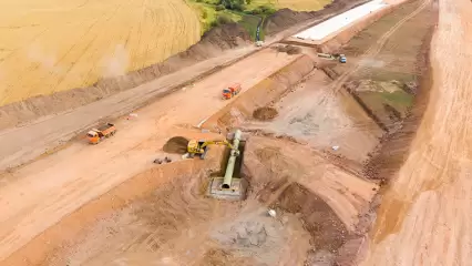 На третьем этапе обхода Нижнекамска началось строительство путепровода и двух транспортных развязок - НТР 24