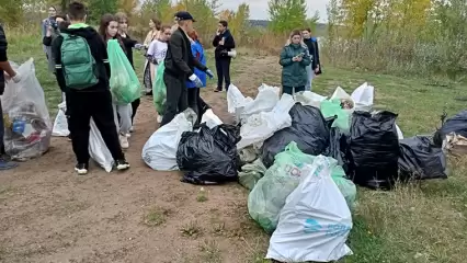 Жители Нижнекамска собрали тонну мусора на берегу Камы