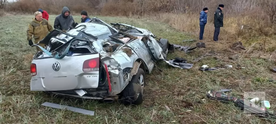 В Татарстане легковушка вылетела с трассы, водитель и пассажир погибли