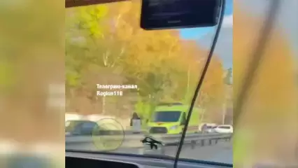 На шоссе в Казани образовалась шестикилометровая пробка