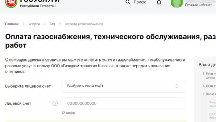 На портале госуслуг РТ вновь доступны оплата газа и передача показаний счетчика