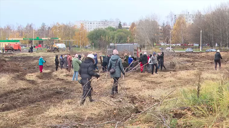 Нижнекамцы совместно с мэром города очистили от сухостоя и мусора Митягин ключ