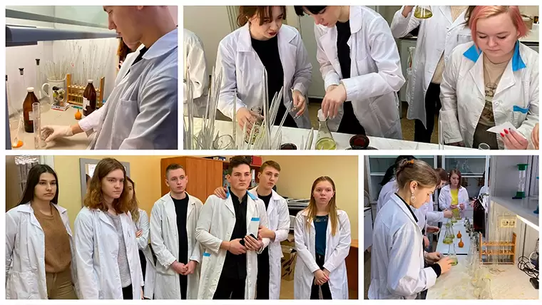 Студенты из Нижнекамска посетили лабораторию минэкологии, где приготовили раствор для мытья посуды