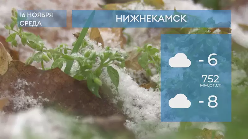 Прогноз погоды в Нижнекамске на 16-е ноября 2022 года