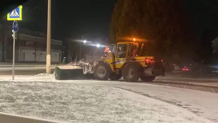 Ночью на уборку Нижнекамска от снега вышла 21 единица техники - НТР 24