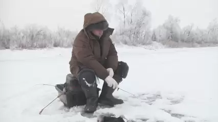 Толщина льда в популярных местах зимней рыбалки в Нижнекамском районе