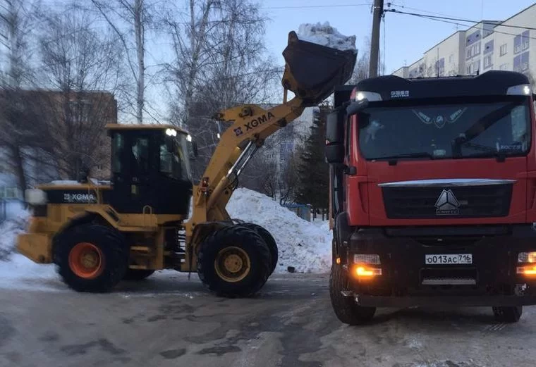 График вывоза снега во дворах Нижнекамска с 20 по 27 января