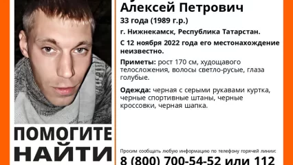 В Нижнекамске два месяца не могут найти пропавшего осенью 33-летнего Алексея Бубнова - НТР 24