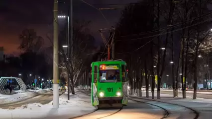 В рождественскую ночь трамваи в Нижнекамске будут ходить до трёх утра