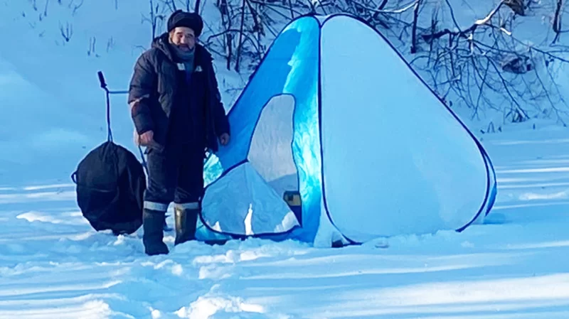 Нижнекамских рыбаков не испугали 30-градусные морозы
