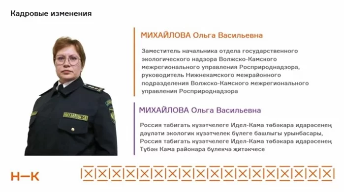 Новым руководителем Росприроднадзора в Нижнекамске назначена Ольга Михайлова