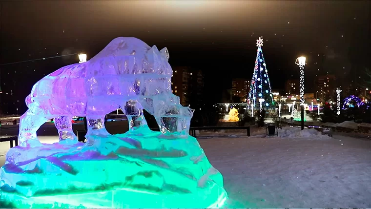Появилось видео, на котором показано, почему новогодние городки Нижнекамска стали лучшими в Татарстане