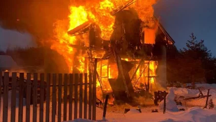 В Татарстане при пожаре в частном доме погибли трое детей и взрослый мужчина