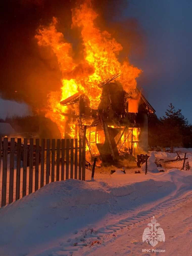 В Татарстане при пожаре в частном доме погибли трое детей и взрослый мужчина
