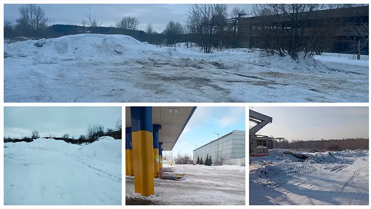В Нижнекамске устранили пять снежных свалок