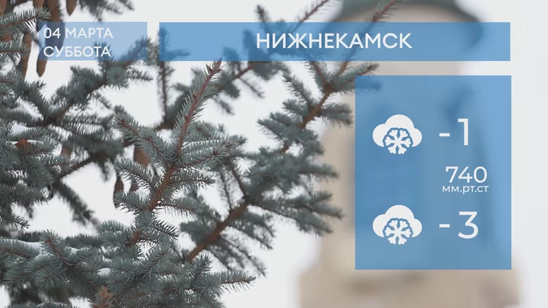Прогноз погоды в Нижнекамске на 4-е марта 2023 года