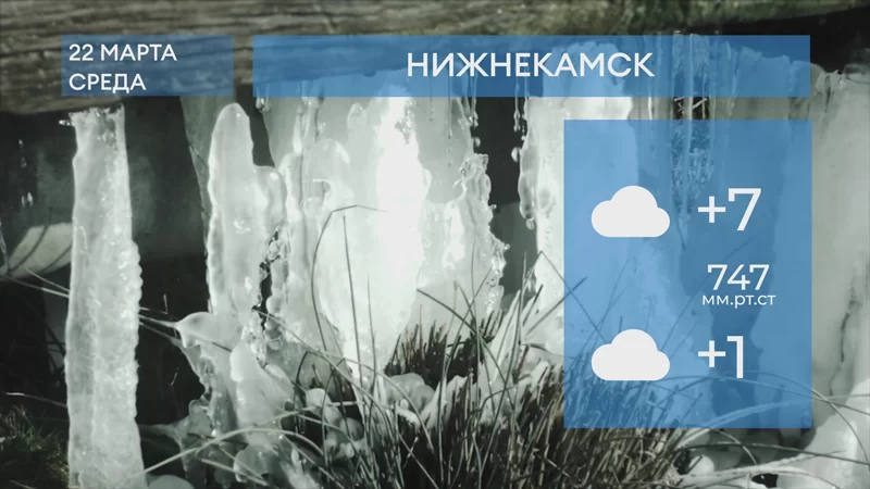 Прогноз погоды в Нижнекамске на 22-е марта 2023 года