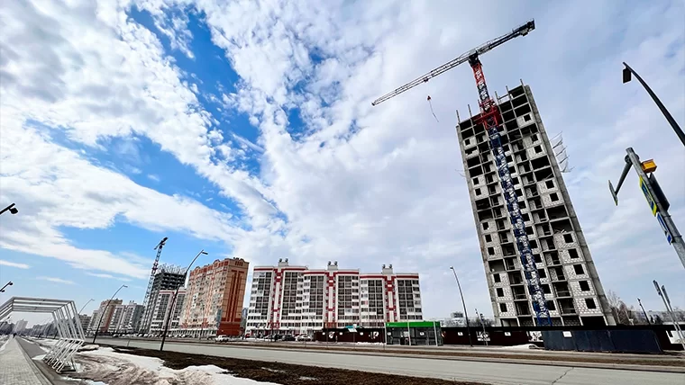 В центре Нижнекамска на 60% выполнено строительство 21-этажных высоток