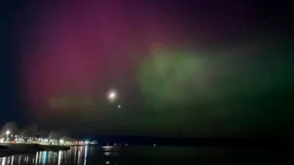 Жители Нижнекамска стали свидетелями полярного сияния - НТР 24