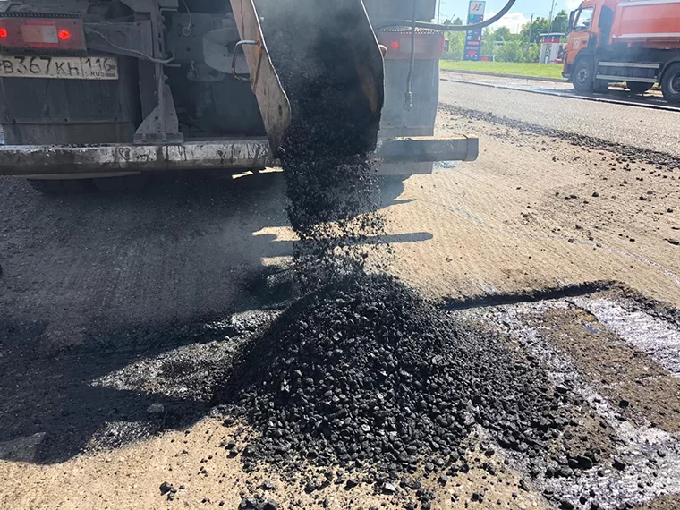 В Татарстане стартовал ремонт дороги на трассе М5 Азнакаево – Ютаза