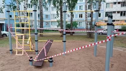 В одном из дворов Нижнекамска появились новые тренажёры по гранту - НТР 24