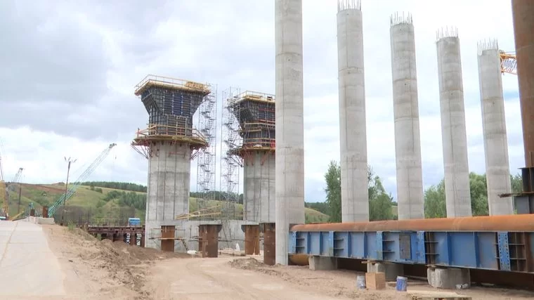 Как продвигается строительство моста через Каму рядом с Нижнекамском — репортаж