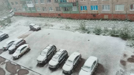 В середине июня в одном из городов России выпал снег