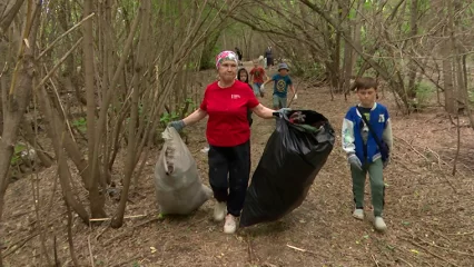 Нижнекамцы убрались в лесопосадке, где раньше стояли бараки первостроителей - НТР 24