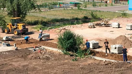 В Нижнекамском районе обустраивают сквер