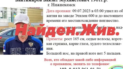 Пропавшего три недели назад в Нижнекамске мужчину нашли - НТР 24