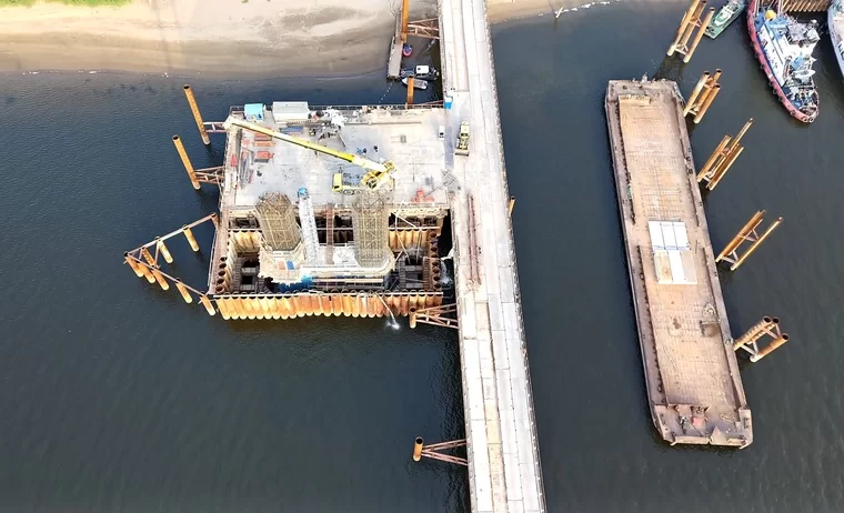 Армирование тела опоры