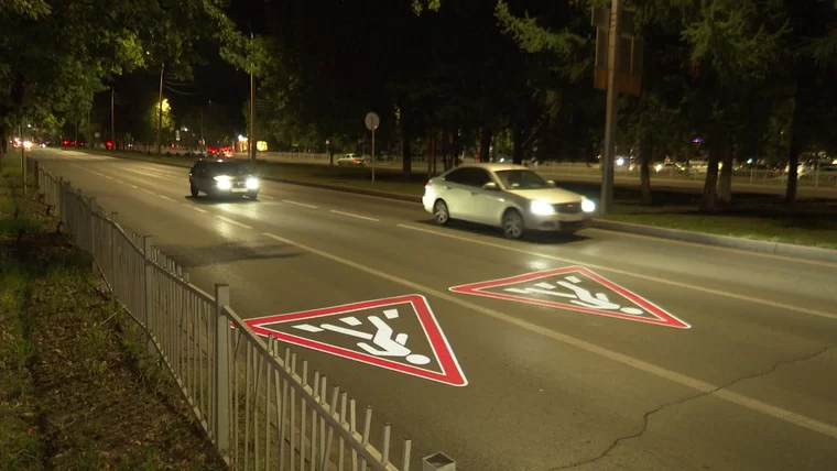 В Нижнекамске проекционным освещением будут оборудованы 10 пешеходных переходов