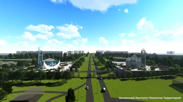 Нижнекамцам показали эскизы будущего духовного центра с мостом на въезде в город