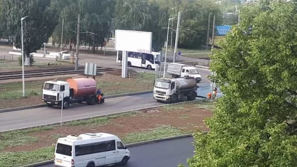 В Нижнекамске перекрыли дорогу из-за ремонта