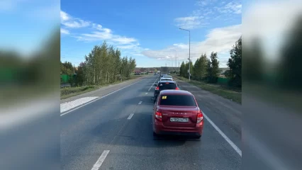 Под Нижнекамском из-за ремонта дороги образовалась длинная пробка - НТР 24