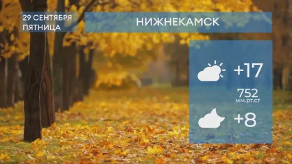 Прогноз погоды в Нижнекамске на 29-е сентября 2023 года