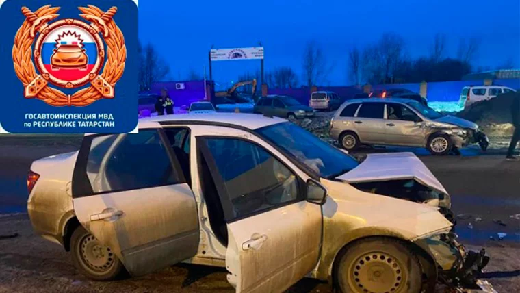 В Нижнекамске два молодых водителя устроили ДТП на промзоне