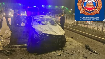 В Челнах непристегнутый водитель перевернулся на иномарке и погиб