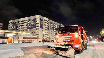 В Нижнекамске вывезли 600 кубометров снега