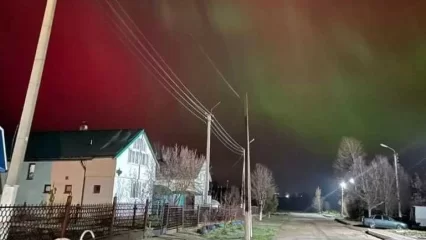 Жители Нижнекамского района поделились фотографиями северного сияния - НТР 24