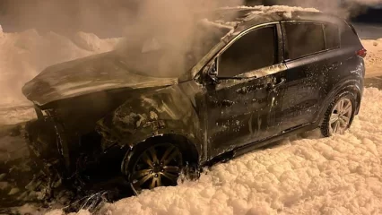 Стала известна причина возгорания иномарки на Соболековской трассе в Нижнекамске