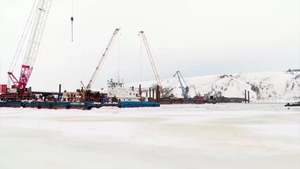 Нижнекамцев просят не выходить на лёд на месте строительства моста через Каму - НТР 24