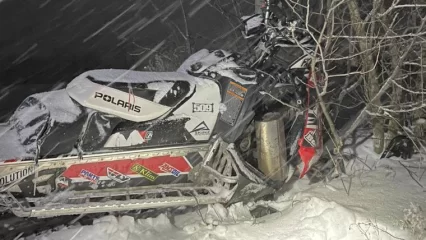 В Татарстане мужчина насмерть разбился на снегоходе