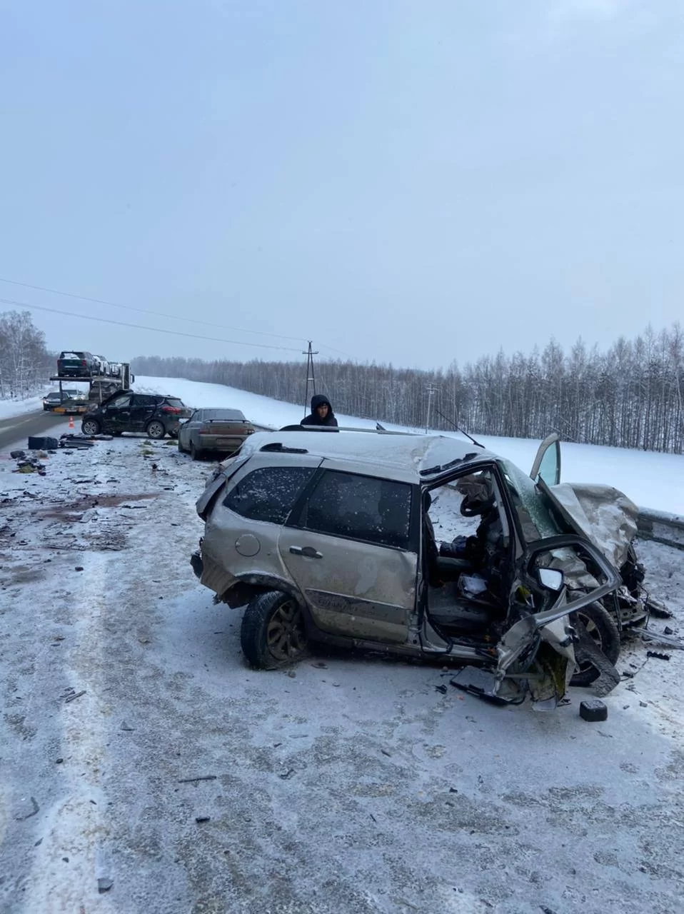 В массовом ДТП на трассе в Татарстане один человек погиб, еще пять  пострадали — НТР 24