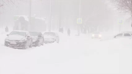 На трассах в Татарстане вновь ввели ограничения из-за сильной метели