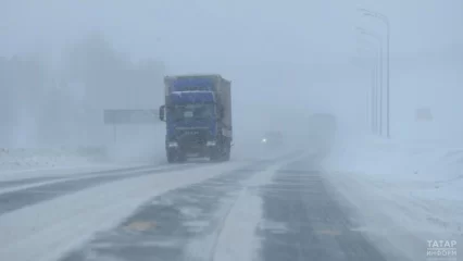 В Татарстане снова ограничили движение на М-7 из-за непогоды