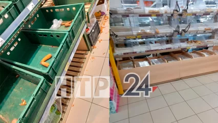 В Нижнекамске из-за метели опустели полки в магазинах - НТР 24