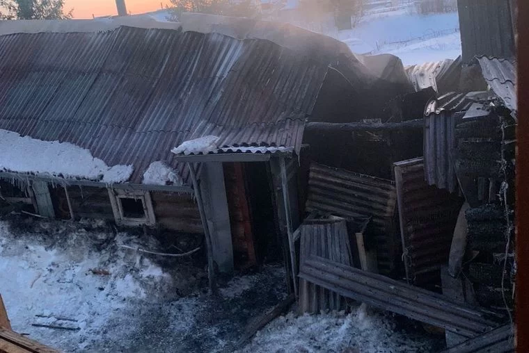 Семья из Нижнекамского района потеряла в пожаре баню и сарай
