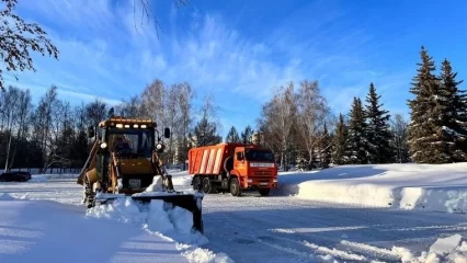 В Нижнекамске за субботу планируют вывезти снег с территории ТЮЗа